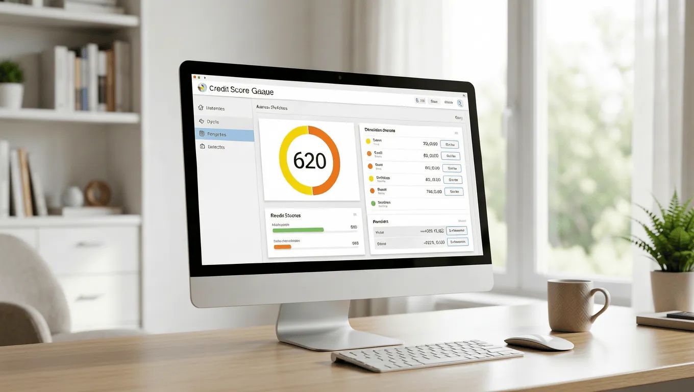 Couple reviewing a 620 credit score loan offer in Nevada.