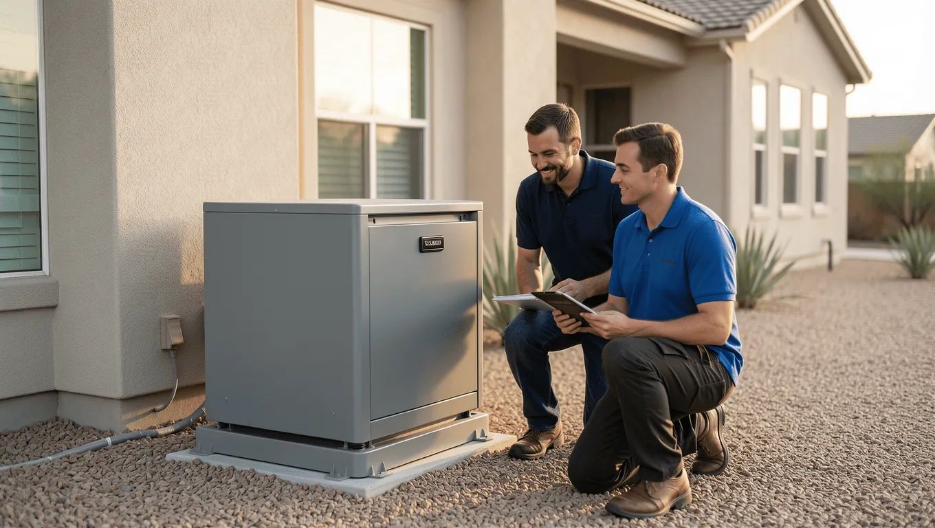 Nevada homeowners comparing generator loan options online.