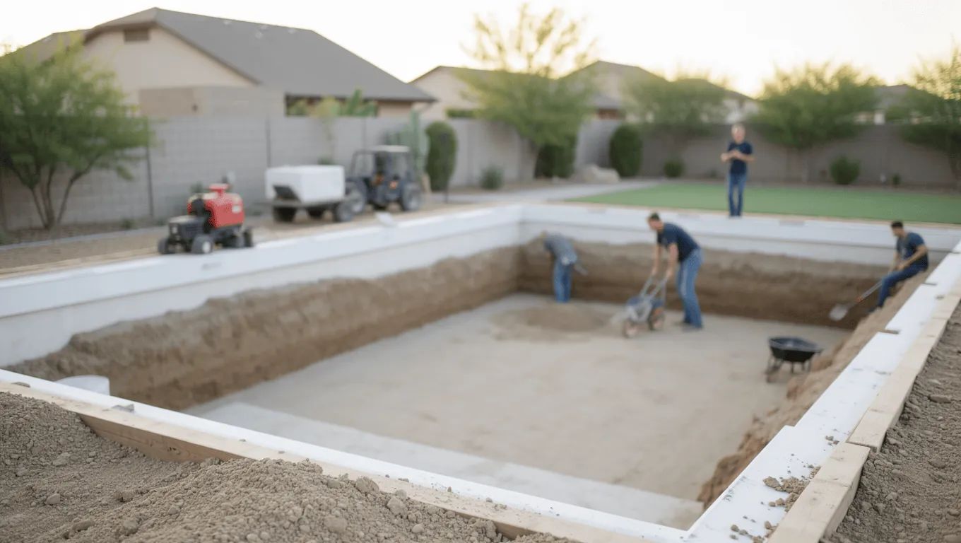 Couple planning Nevada pool installation financing options