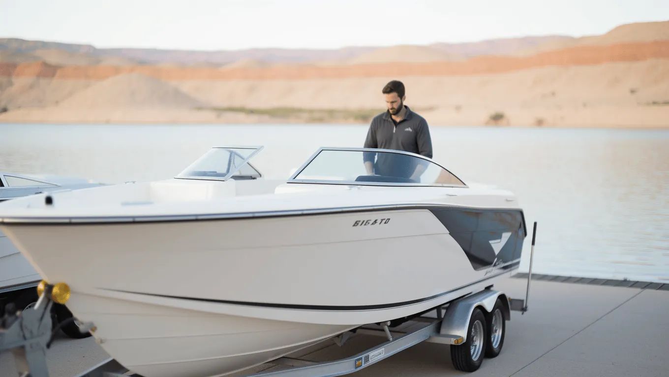 Couple Reviewing Boat Loan Documents Nevada