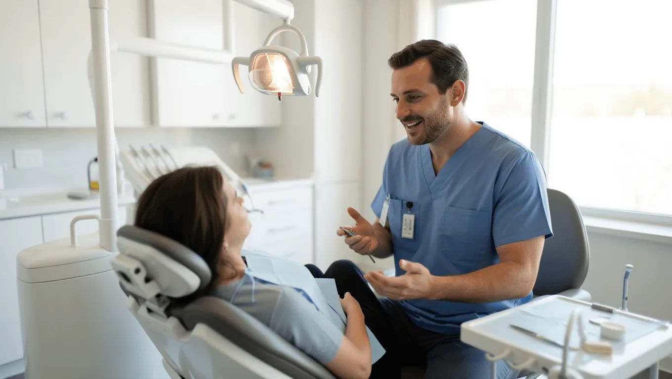 couple discussing dental financing options in Nevada
