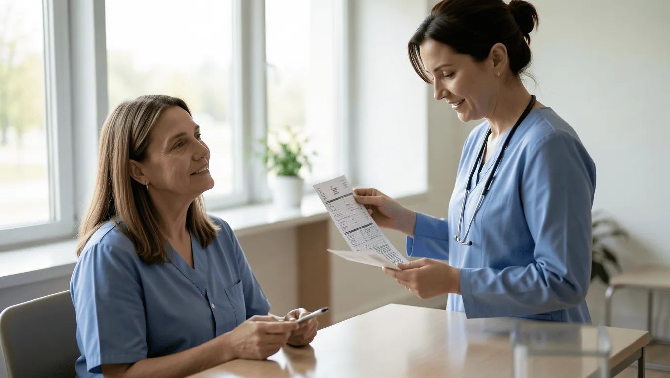 woman discussing medical financing options with an advisor in Nevada