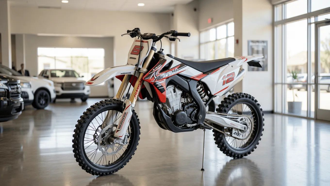 Nevada couple reviews dirt bike financing options online.