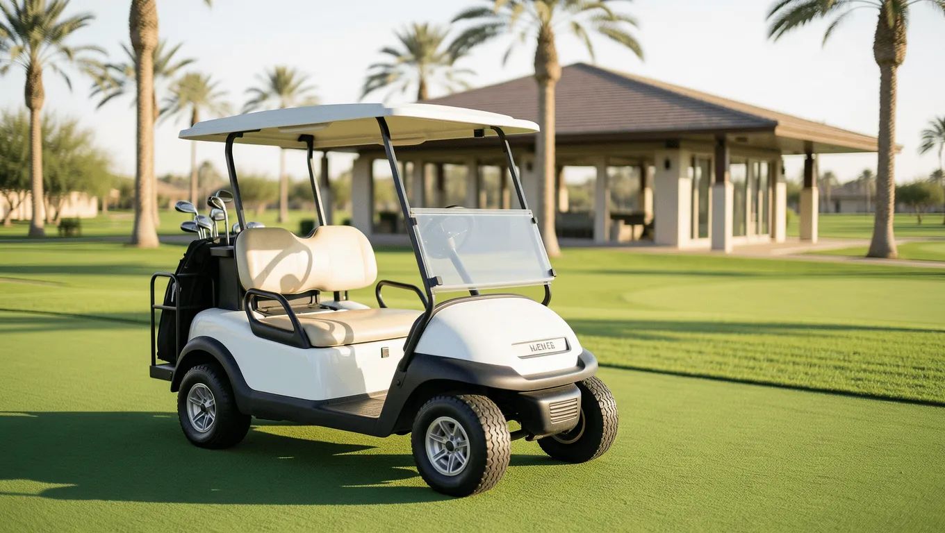 Nevada Couple Reviewing Golf Cart Loan Documents